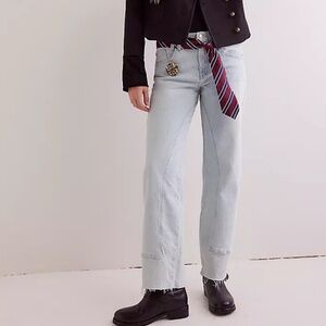 Free People We the Free Risk Taker Day Dream Blue Mid-Rise Jeans - Size 31 - NWT